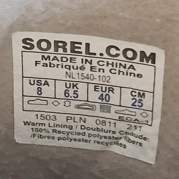 Sorel Joan of Arctic Waterproof Faux Fur Brown Lace Up Tall Boots size 8 - Picture 16 of 16